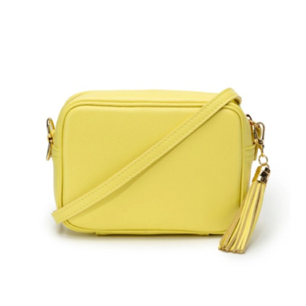 Elie Beaumont Yellow Crossbody Tassel Bag NWT